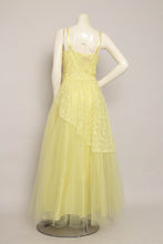 50s Yellow Tulle Gown