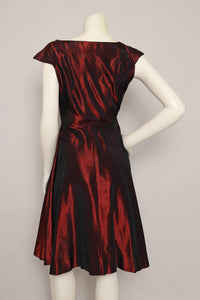 50s Copper Taffeta Dress