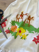 70s Horse & Pineapple Print Dress