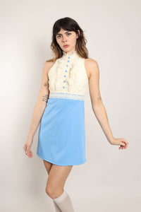 70s Victorian Mini Dress
