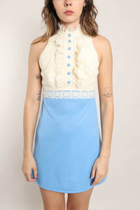 70s Victorian Mini Dress