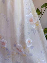 50s Pale Yellow Fluttery Chiffon Dress