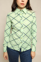 70s Green Plaid Shirt
