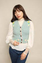 40s Pastel Floral Knit Vest