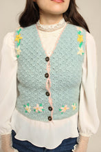 40s Pastel Floral Knit Vest