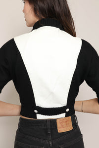 50s Leather Knit Sweater