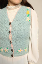 40s Pastel Floral Knit Vest