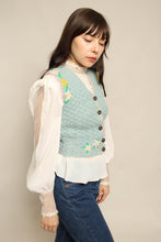 40s Pastel Floral Knit Vest