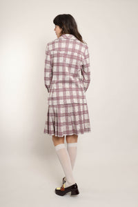 70s Mod Plaid Skirt Suit