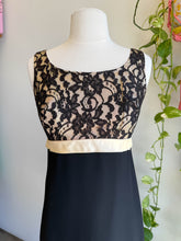 60s Black Illusion Lace Cocktail Dress