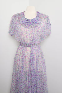 50s Sheer Floral Dress