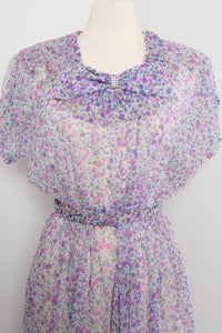 50s Sheer Floral Dress
