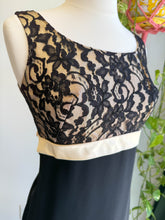 60s Black Illusion Lace Cocktail Dress