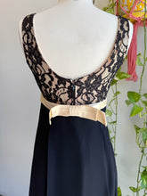 60s Black Illusion Lace Cocktail Dress