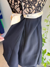 60s Black Illusion Lace Cocktail Dress