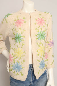 50s Floral Cardigan