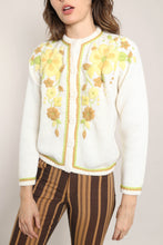 50s Crochet Floral Cardigan