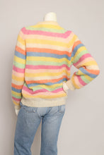 60s Rainbow Striped Cardigan