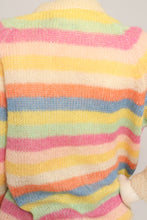 60s Rainbow Striped Cardigan