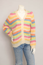 60s Rainbow Striped Cardigan