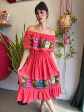 90s Embroidered Peasant Dress