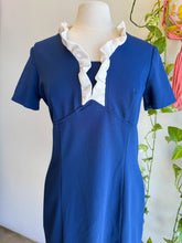 70s Mod Mini Dress With Ruffle Collar