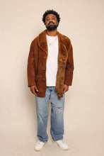 70s Suede Jacket With Fur Collar