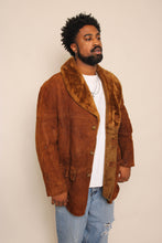 70s Suede Jacket With Fur Collar