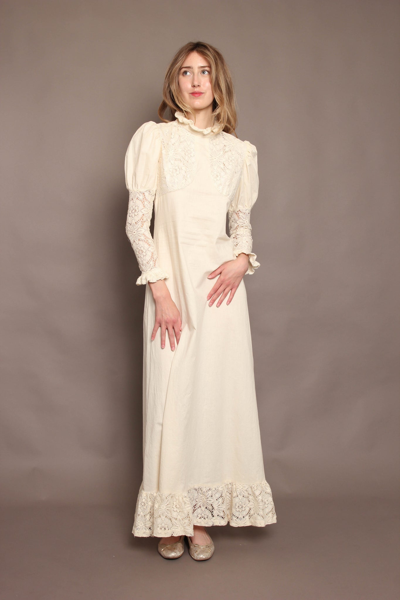 70s Juliet Sleeve Crochet Dress 70s Juliet Sleeve Crochet Dress