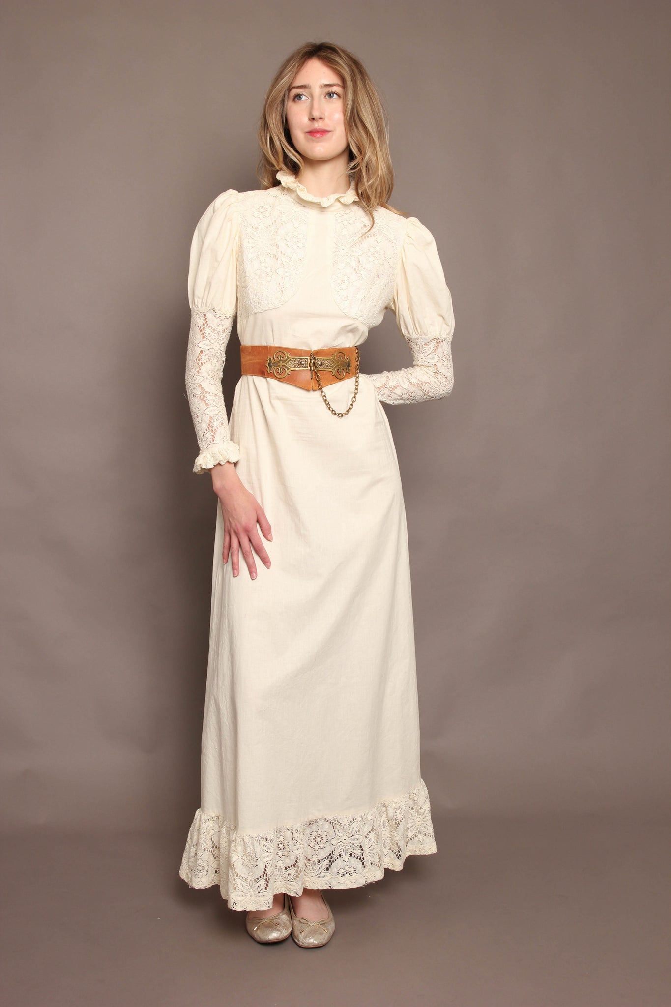 70s Juliet Sleeve Crochet Dress 70s Juliet Sleeve Crochet Dress