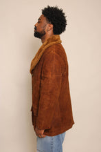 70s Suede Jacket With Fur Collar