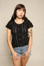 70s Crochet Knit Blouse