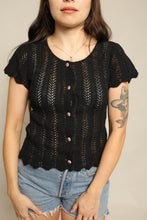 70s Crochet Knit Blouse