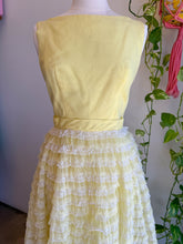 60s Yellow Tiered Chiffon Cupcake Dress