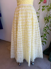 60s Yellow Tiered Chiffon Cupcake Dress