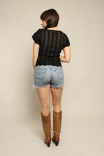 70s Crochet Knit Blouse