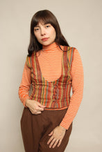 70s Striped Cropped Vest