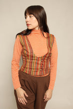 70s Striped Cropped Vest