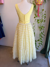 60s Yellow Tiered Chiffon Cupcake Dress