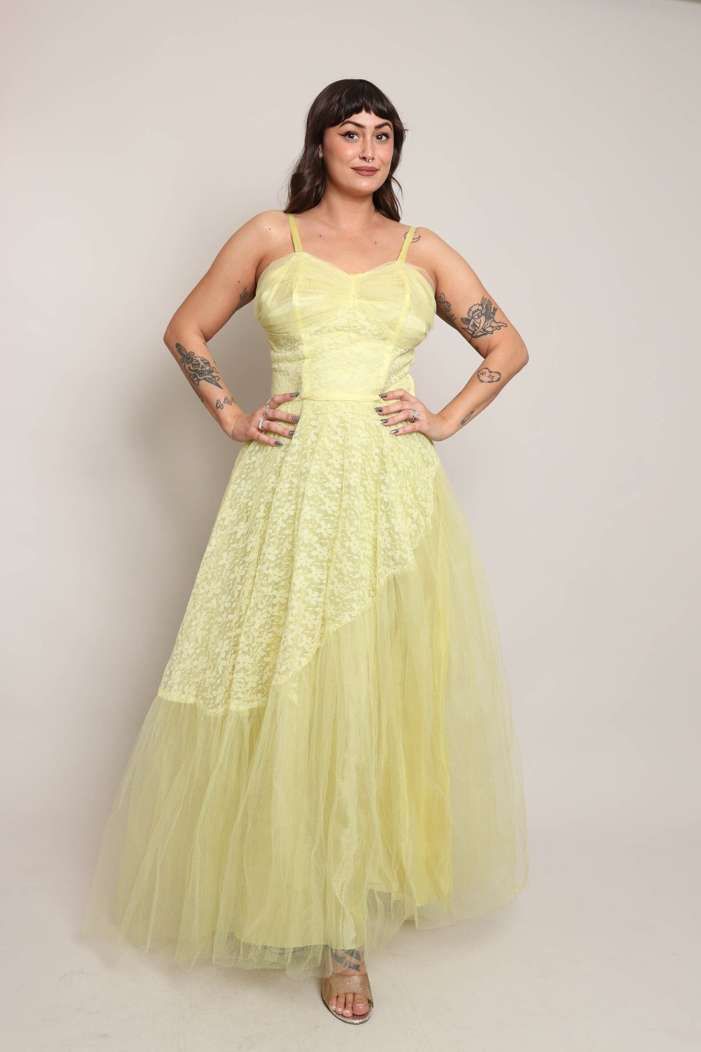 50s Yellow Tulle Gown 50s Yellow Tulle Gown