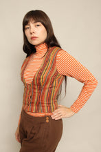 70s Striped Cropped Vest
