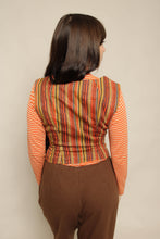 70s Striped Cropped Vest