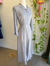 40s Gray Pinstriped Day Dress