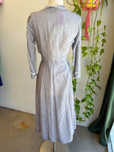 40s Gray Pinstriped Day Dress