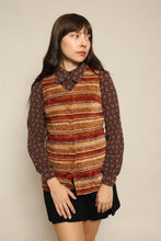 70s Chenille Striped Vest