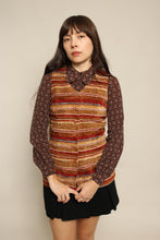 70s Chenille Striped Vest