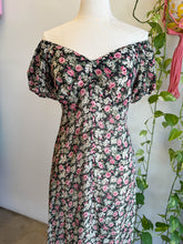 90s Sheer Floral Chiffon Dress
