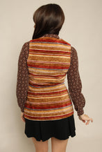 70s Chenille Striped Vest