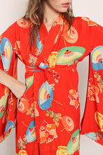 40s Umbrella Print Kimono