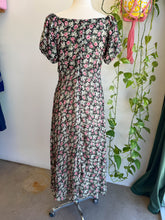 90s Sheer Floral Chiffon Dress